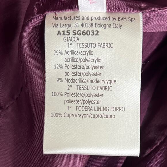 GIAMBA Multicolor Faux Fur Moto Jacket Size 40/ US XS - Picture 6 of 11